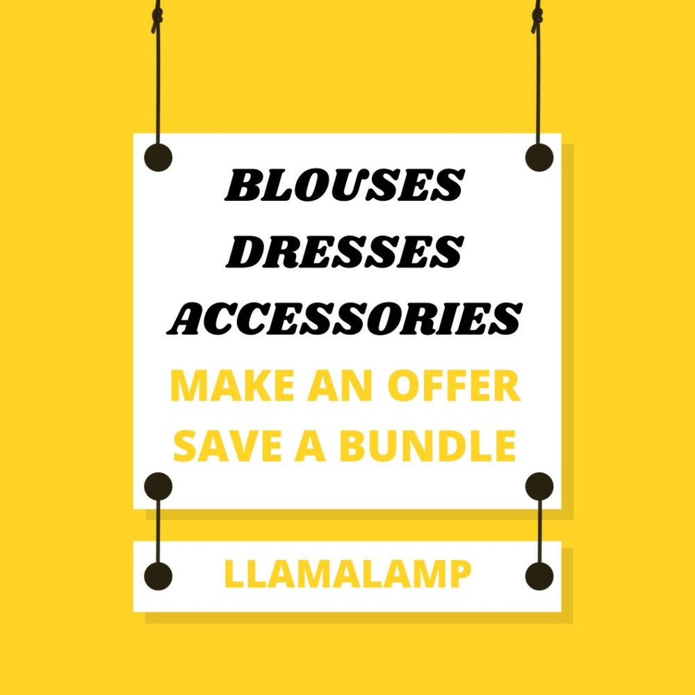 Blouses, Tops, Dresses, Necklaces, Skirt; Sizes 2 to 18
